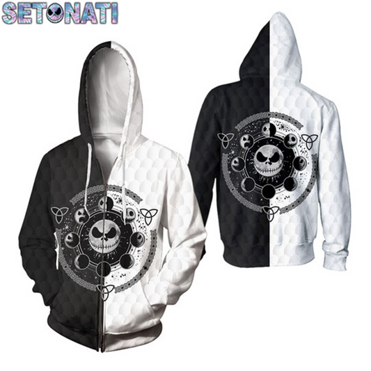 Jack Skellington Black & White love Custom hoodie